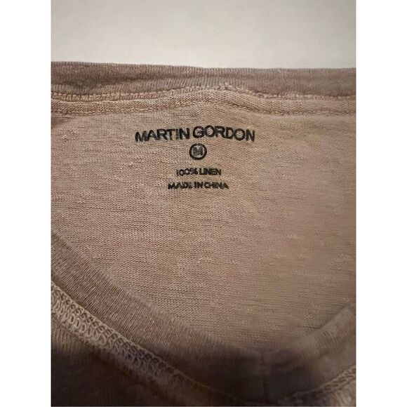 Martin Gordon 100% Linen, Tan long sleeve shirt unisex - Picture 5 of 5